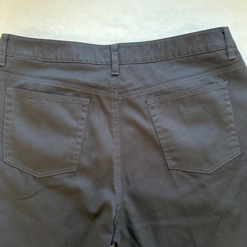 Jones New York Stretch Career Pants 12 Black Straight Leg Office Work Trousers - Picture 7 of 7